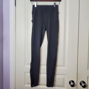 ATHLETIC Black Workout Pants with Mesh Pockets